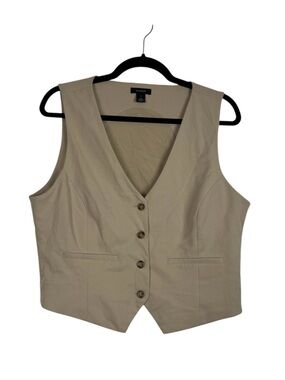 Halogen Vest Button Front V-Neck